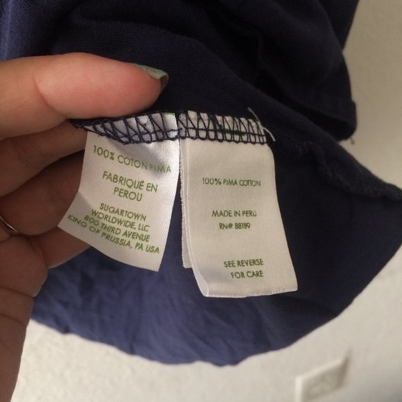 Lilly Pulitzer Navy Blue Elastic Waist Dress E1136 - Picture 5 of 6